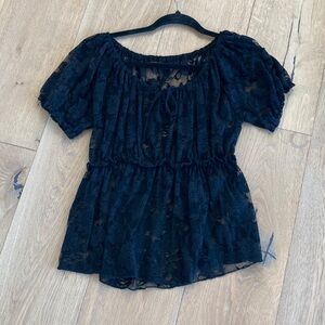 Source Unknown Black Lace Blouse